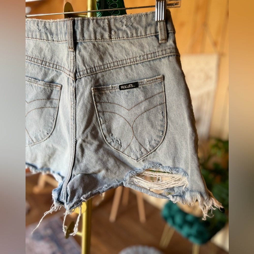Rolla's X Sofia Richie Dusters Denim Shorts Size 27 in Layla Bleach - Picture 9 of 10